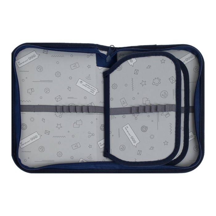 Пенал 3 секции, вкладка внутри, 140 х 210 х 40 мм, тканевый, Calligrata TOP Block  Пенал 3 секции, вкладка внутри, 140 х 210 х 40 мм, тканевый, Calligrata TOP Block "Милый котик"