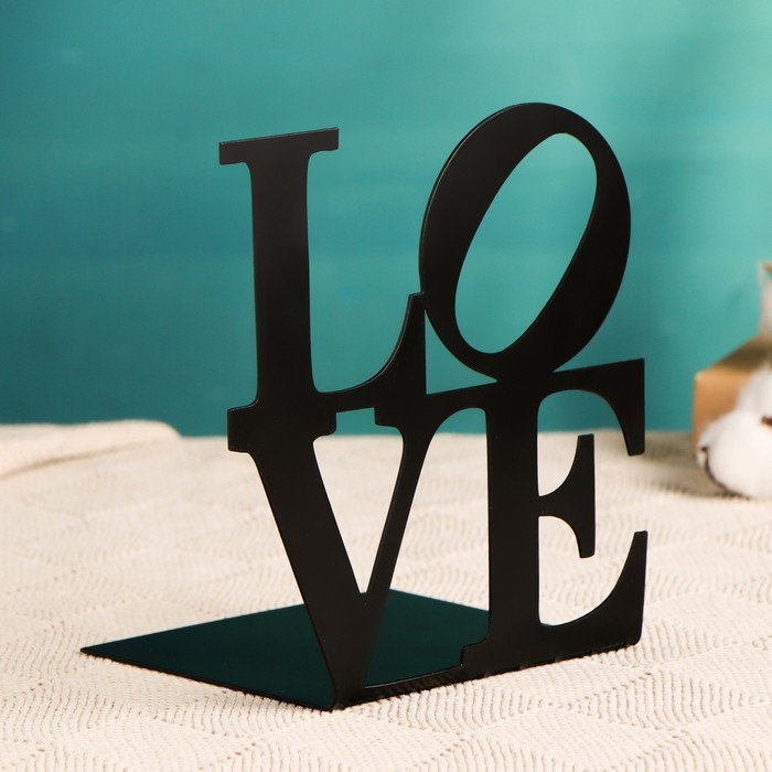 Держатель-подставка для книг  Держатель-подставка для книг "Любовь" черный, 1шт