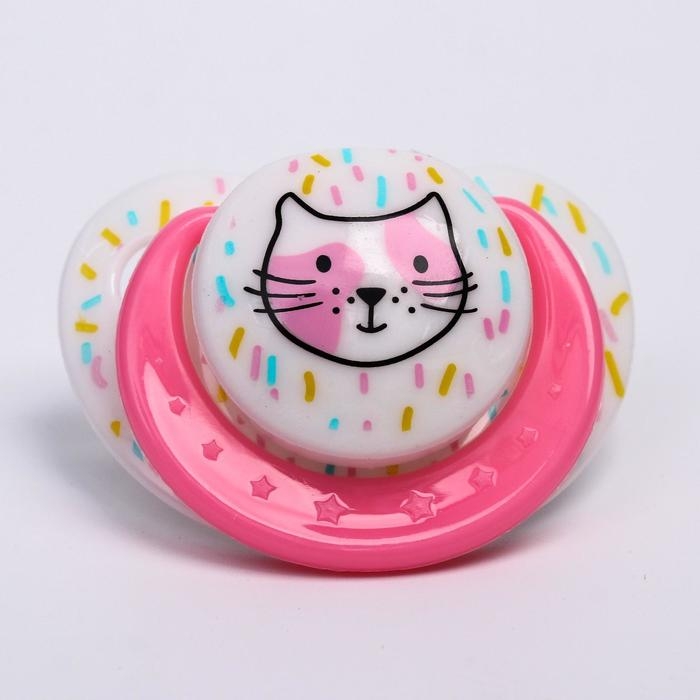 Соска - пустышка силиконовая ортодонтическая «Кошечка», от 3 мес., цвет МИКС Соска - пустышка силиконовая ортодонтическая «Кошечка», от 3 мес., цвет МИКС