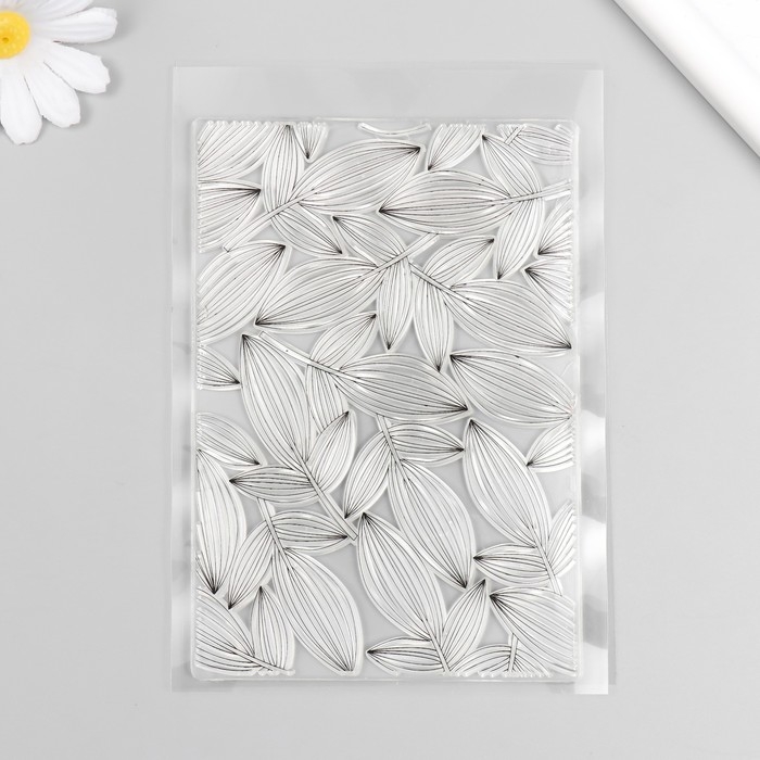 Штамп для творчества силикон Штамп для творчества силикон "Листья дыни" 16х11 см