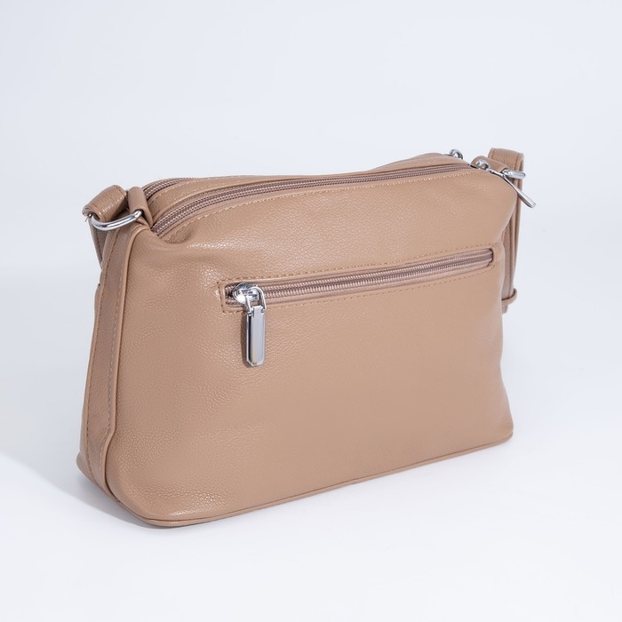 Сумка кросс-боди на молнии, цвет тёмно-бежевый Сумка кросс-боди на молнии, цвет тёмно-бежевый