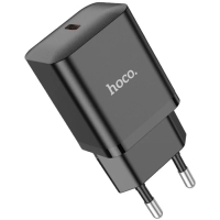 Сетевое зарядное устройство Hoco N27, 1 Type-C, 20 Вт, PD + QC, чёрное