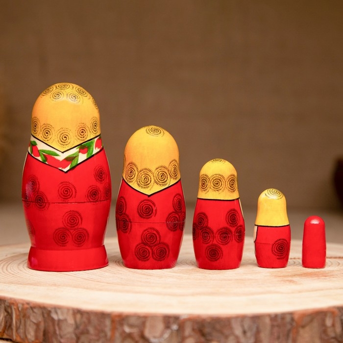 Матрёшка «Хохлома», 5 кукольная, высшая категория Матрёшка «Хохлома», 5 кукольная, высшая категория
