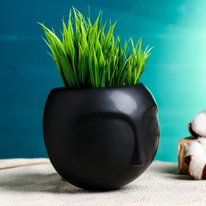 Кашпо подвесное  Кашпо подвесное "Силуэт" черное, 11х6см