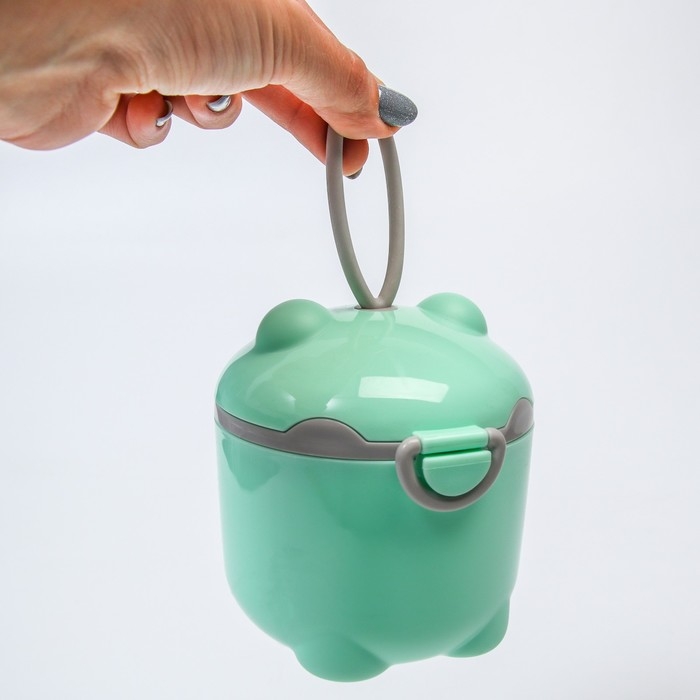 Контейнер для детского питания Мишка 2, 250 мл, цвет бирюзовый Контейнер для детского питания Мишка 2, 250 мл, цвет бирюзовый