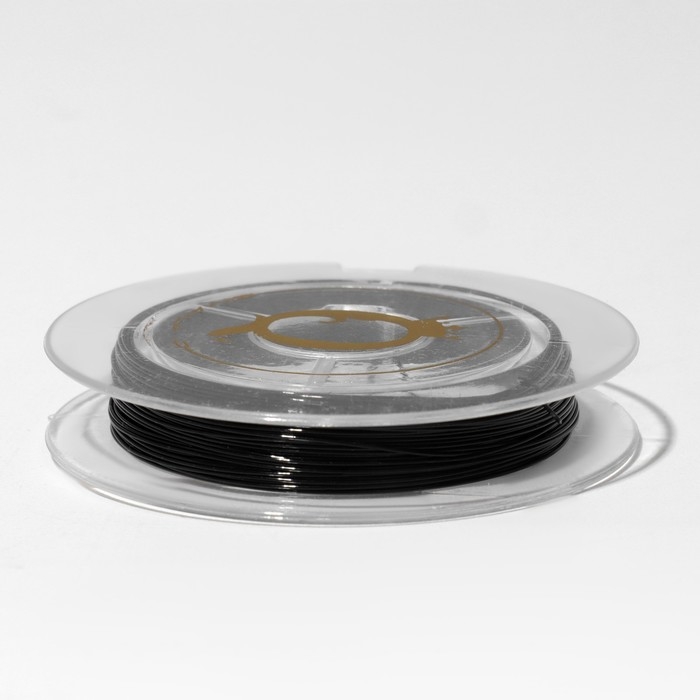 Проволока на бобине, d=0,3 мм, L=10 м, цвет чёрный Проволока на бобине, d=0,3 мм, L=10 м, цвет чёрный