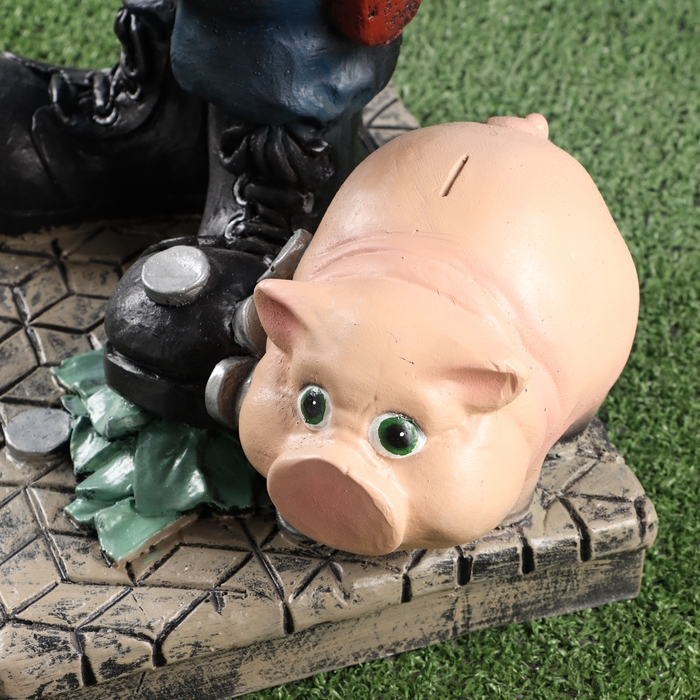 Садовая фигура  Садовая фигура "Полицейский со свинкой" 78х46см