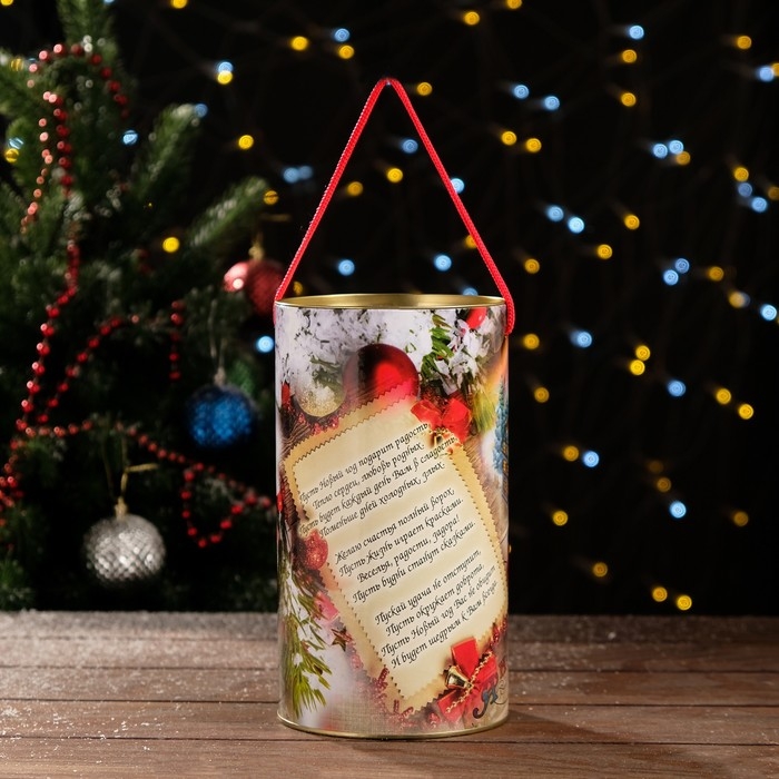 Новый год. Подарочная коробка, тубус «Добрые пожелания» 120 х 220 мм (200 мм внутр. высота). Новый год. Подарочная коробка, тубус «Добрые пожелания» 120 х 220 мм (200 мм внутр. высота).