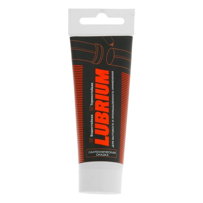 Смазка для колец канализационных труб LUBRIUM, тюбик 30 г, с еврослотом Смазка для колец канализационных труб LUBRIUM, тюбик 30 г, с еврослотом