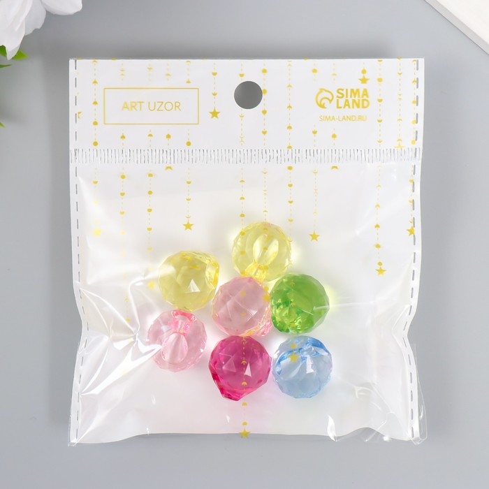 Набор декора для творчества пластик Набор декора для творчества пластик "Кристалл-капля" цветные набор 20 гр 1,8х1,7х1,7 см