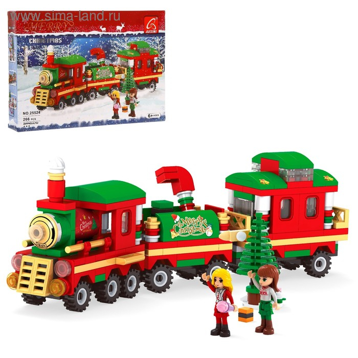 Конструктор новогодний «Поезд чудес», 266 деталей Конструктор новогодний «Поезд чудес», 266 деталей