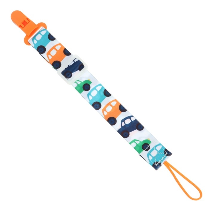 Держатель для соски - пустышки «Машинки», на ленте Держатель для соски - пустышки «Машинки», на ленте