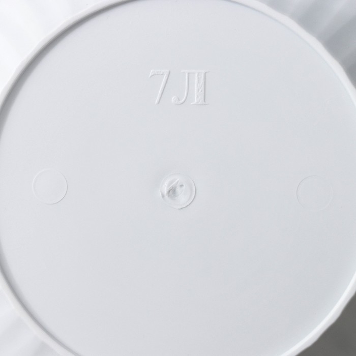 Горшок с поддоном «Байкал», 6 л, белый Горшок с поддоном «Байкал», 6 л, белый