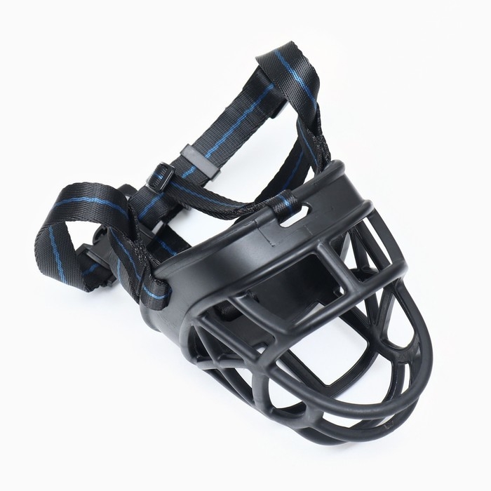 Намордник для собак №5 с трехсторонним ремешком, каучук, ДН 12 см, ОМ 35 см, чёрный Намордник для собак №5 с трехсторонним ремешком, каучук, ДН 12 см, ОМ 35 см, чёрный