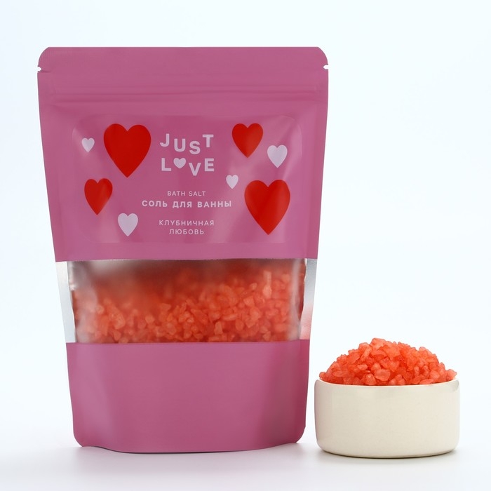 Cоль для ванны, 330 г, аромат клубничной любви, ЧИСТОЕ СЧАСТЬЕ Cоль для ванны, 330 г, аромат клубничной любви, ЧИСТОЕ СЧАСТЬЕ