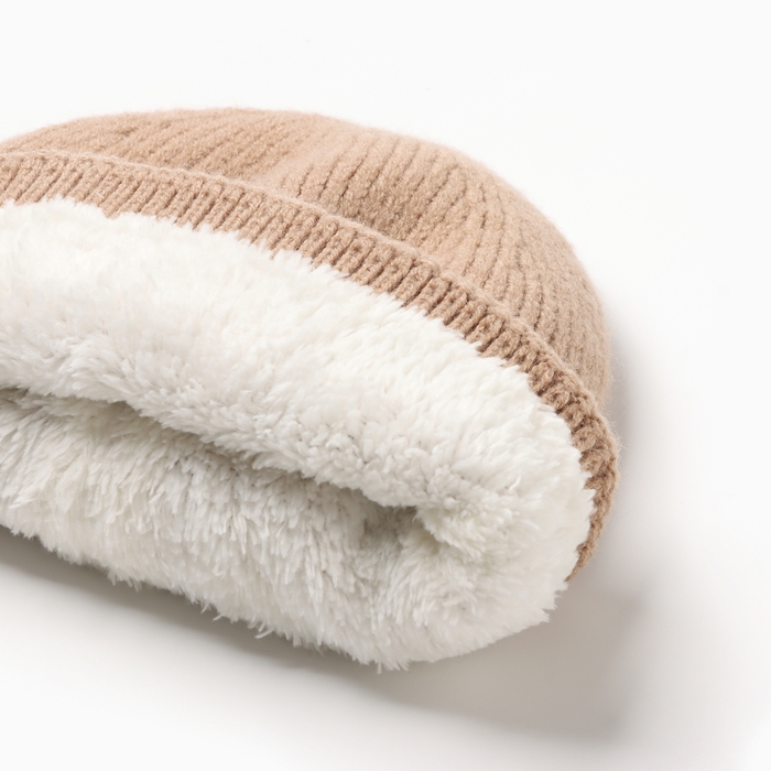 Шапка детская MINAKU, цвет бежевый, р-р 48-50