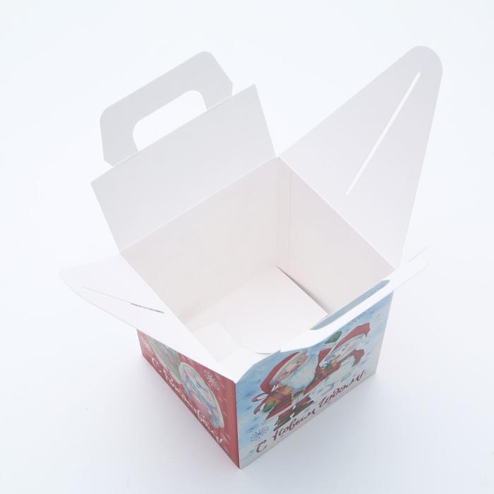 Подарочная коробка Подарочная коробка "Веселый Новый год", 12,4 х 13,4 х 15,6 см