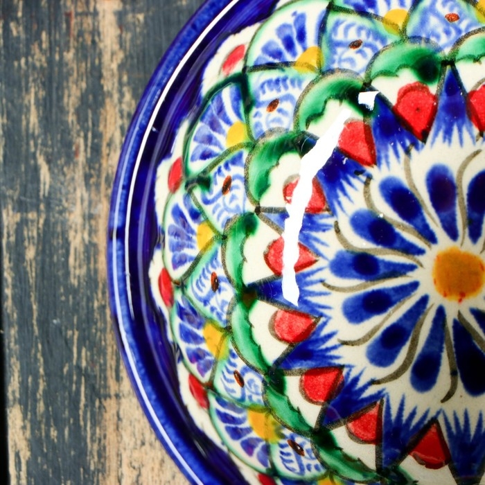 Пиала Риштанская Керамика  Пиала Риштанская Керамика "Узоры", 11,5 см, большая, микс