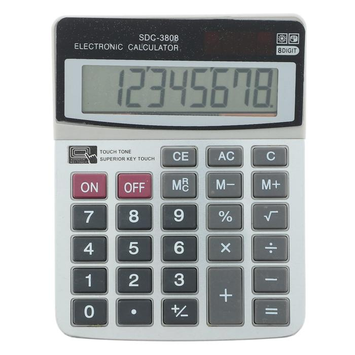 Калькулятор настольный, 8 - разрядный, SDC - 3808 Калькулятор настольный, 8 - разрядный, SDC - 3808