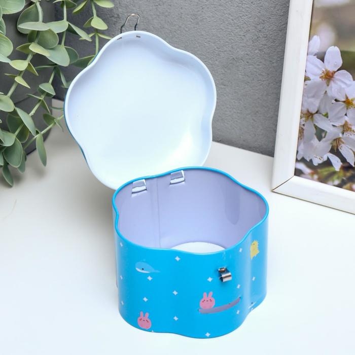 Копилка металл цветочек Копилка металл цветочек "Зверушка" МИКС 7,2х9,5х9,5 см