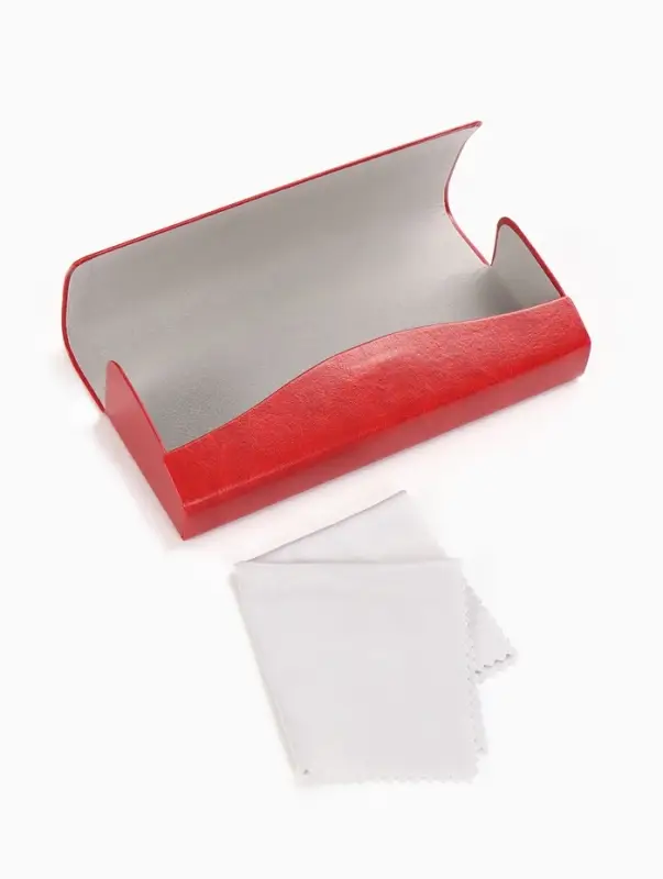 Футляр для очков на магните, 15.5&times;3.3&times;6 см, красный