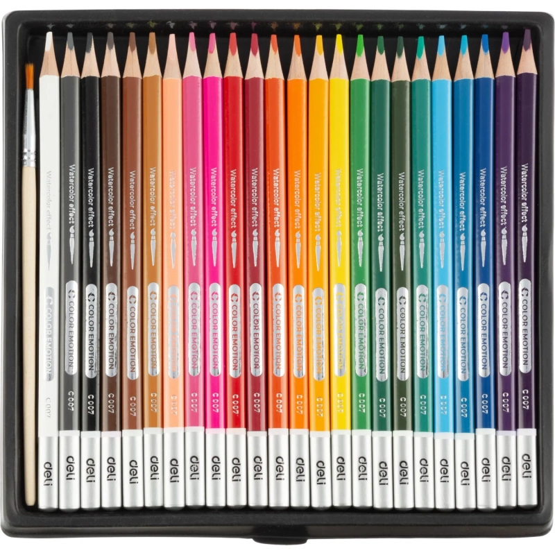 Карандаши акварельные Deli Color Emotion липа 24 цв/наб EC00720