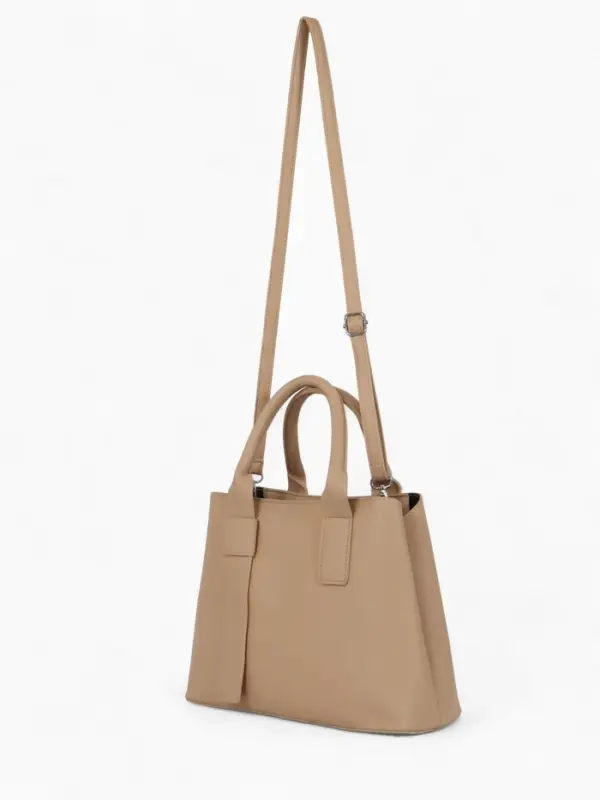 Сумка женская тоут TEXTURA на молнии, 32&times;12&times;24 см, бежевая