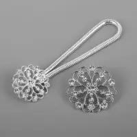 Декоративная застёжка &laquo;Круг&raquo;, 9.5&times;3 см, цвет серебряный