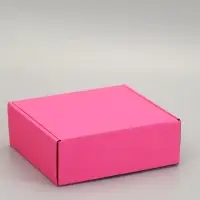 Коробка самосборная, розовая, 26 х 24 х 10 см