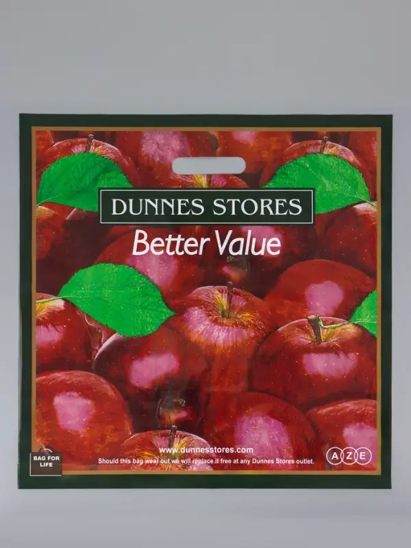 Пакет &laquo;Яблоко&raquo;, полиэтиленовый с вырубной ручкой, 45&times;45 + 3 см, 65 мкм