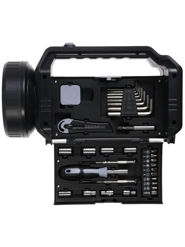 Набор инструментов ТУНДРА, подарочный пластиковый кейс &laquo;Фонарь большой&raquo;, 32 предмета