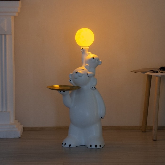 Торшер  Торшер "Умка и мама" LED USB белый 32х32х88см