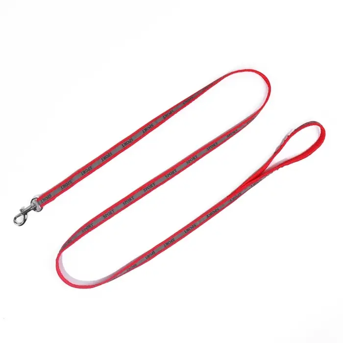 Шлейка с поводком &laquo;Спорт&raquo;, ОГ 23-35 с, ширина 1 см, поводок 120 см, светоотражающий, красная