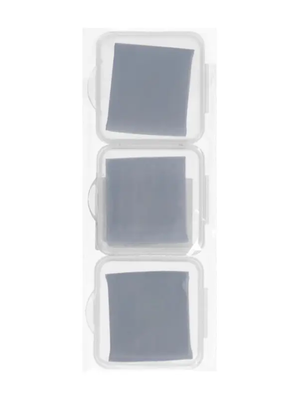 Набор 3 штуки ластиков клячка прямоугольных серый (размер штуки 37 х 35 х 0,9 мм) в коробочке   1096