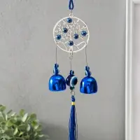 Музыка ветра &laquo;Дерево жизни в круге&raquo;, от сглаза, с кисточкой 2 колокольчика, 22&times;6.5 см