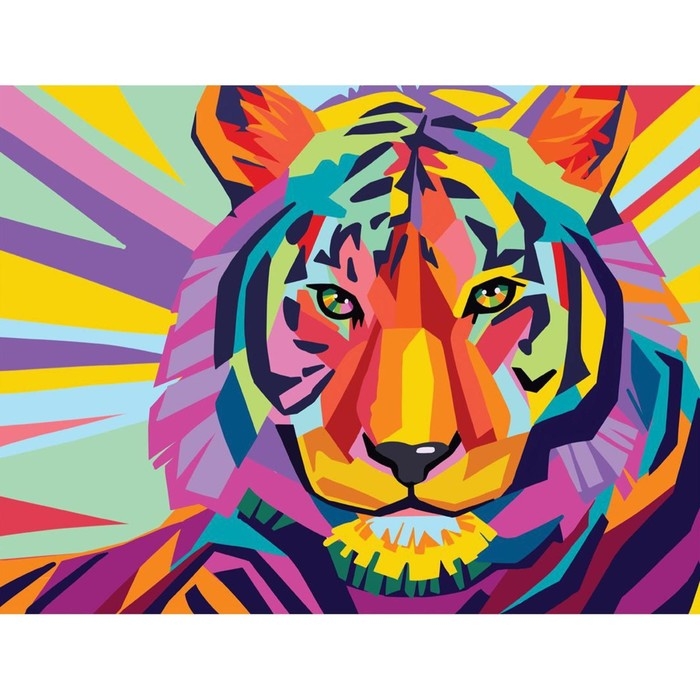 Алмазная мозаика на подрамнике 30x40 с полным заполнением «Тигр» Алмазная мозаика на подрамнике 30x40 с полным заполнением «Тигр»