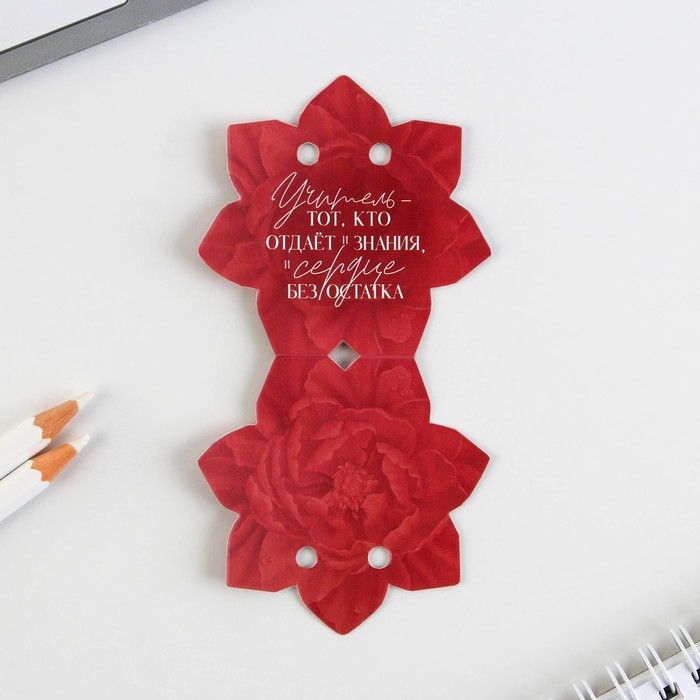 Эко-ручка шариковая в открытке «Учителю: С Днём Учителя», синяя паста Эко-ручка шариковая в открытке «Учителю: С Днём Учителя», синяя паста