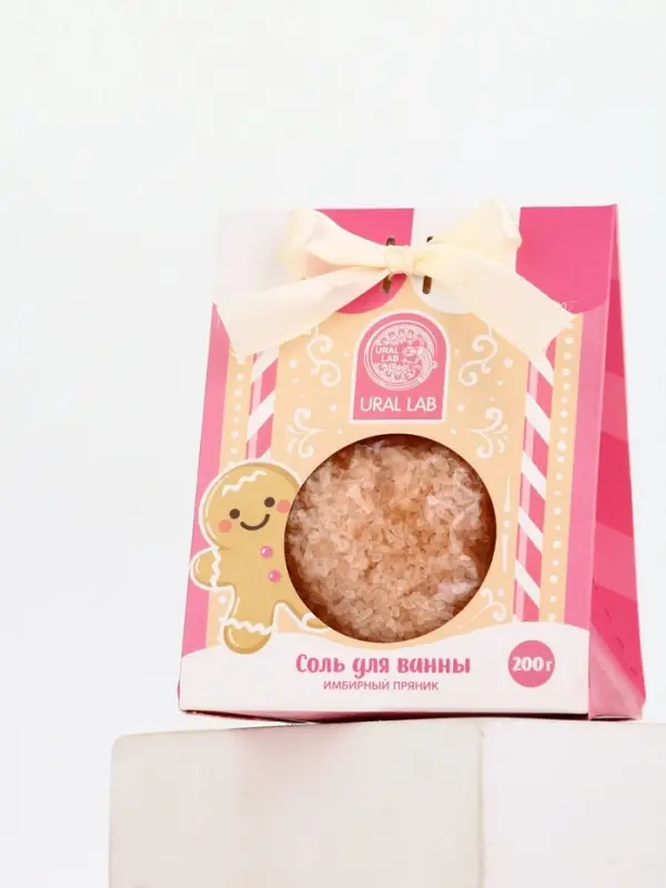 Соль для ванны, 200 гр, аромат имбирный пряник, URAL LAB Соль для ванны, 200 гр, аромат имбирный пряник, URAL LAB