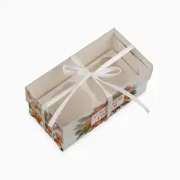 Коробка для капкейка «Мандарины», 8 х 16 х 7.5 см