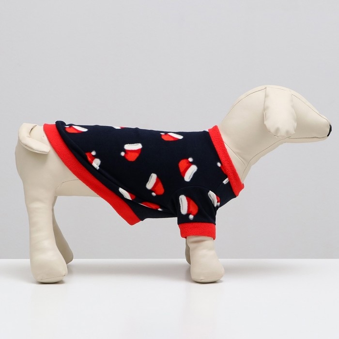 Толстовка Толстовка "Новогодний колпак", размер M, синяя (ДС 32, ОШ 28, ОГ 46 см)