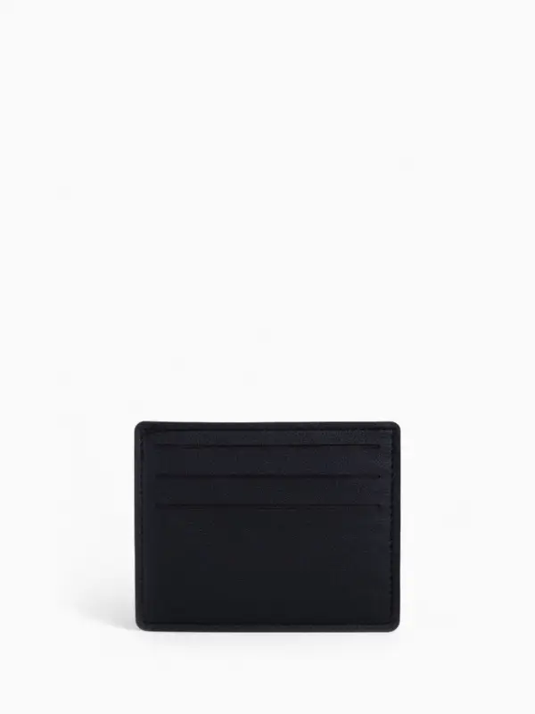 Картхолдер, на 6 карт, отделение для купюр, чёрный