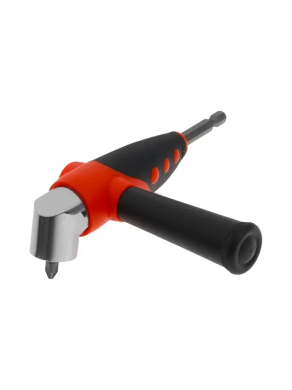 Адаптер угловой для дрели ТУНДРА, с набором бит 4 шт.