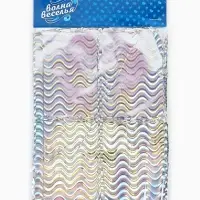 Фотозона-Занавес "Прямоугольники" серебро, голография, 100*200 см.