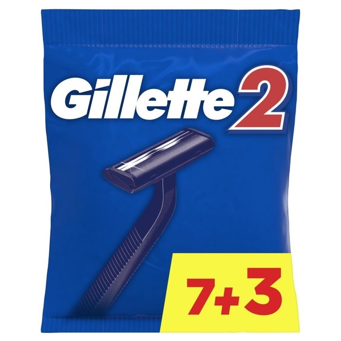 Бритвенные станки одноразовые Gillette 2, 2 лезвия, 10 шт Бритвенные станки одноразовые Gillette 2, 2 лезвия, 10 шт