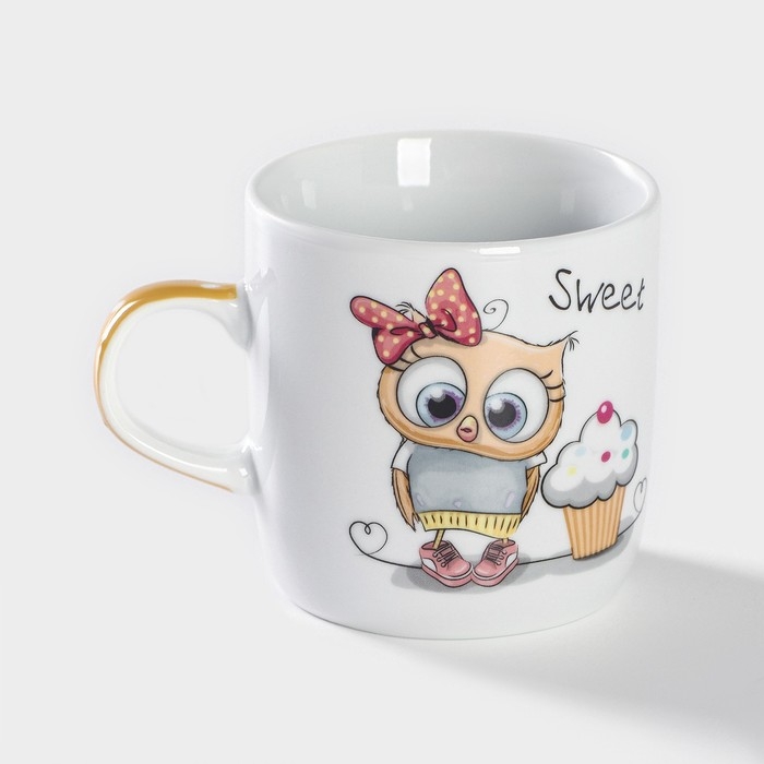 Набор детской посуды из керамики Доляна «Совёнок», 3 предмета: кружка 230 мл, миска 400 мл, тарелка d=18 см Набор детской посуды из керамики Доляна «Совёнок», 3 предмета: кружка 230 мл, миска 400 мл, тарелка d=18 см