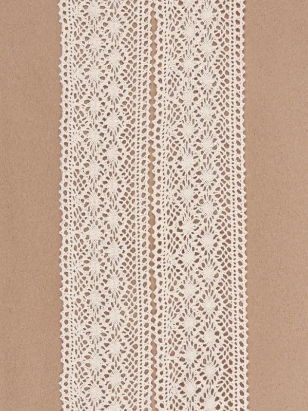 Кружево вязаное Арт Узор, 70 мм, 10&plusmn;1 м, бежевое