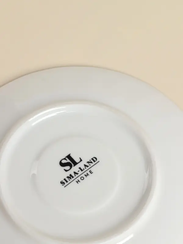 Чайная пара фарфоровая SL Home &laquo;Гарда&raquo;, 2 предмета: чашка 200 мл, блюдце d=15 см, белая