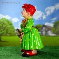 Садовая фигура "Тёща с котом и собакой" 51х44х77см МИКС