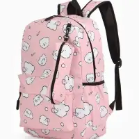 Рюкзак школьный &laquo;Мишки&raquo; для девочки, с пеналом, 3 кармана, 28&times;12&times;43 см, розовый