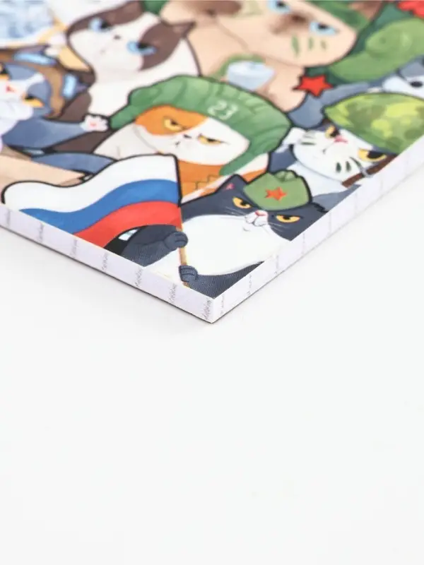 Блокнот А7, 32 листа в мягкой обложке, на гребне "Ты герой" МИКС